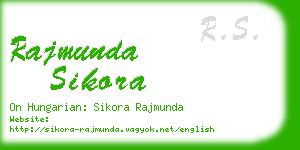 rajmunda sikora business card